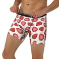 thumbnail image 2 of Sigee Hand Drawn Strawberry for Men's Boxer Briefs,Moisture Wicking and Breathable Medium, 2 of 9