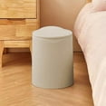 thumbnail image 6 of Btomtd Press Lid Trash Can for Household Garbage Can for Kitchen Living Room Bathroom Office Large Wastebasket, Khaki, 6 of 6