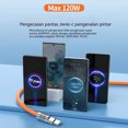 thumbnail image 5 of Cable USB C de 66 W, 3 m, 5 m, 8 m, tipo C, 6 A, cable de datos de carga súper rápida inteligente para teléfono celular Huawei mate60pro, cable de silicona, 5 of 5