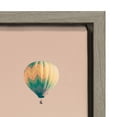 thumbnail image 3 of Kate and Laurel Sylvie A Little Patience Framed Canvas Wall Art by Caroline Mint, 23x33 Gray, Whimsical Hot Air Balloon Art for Wall, 3 of 8