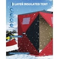 thumbnail image 3 of Ice Fishing Shelter,1-2 Person Pop-up Ice Fishing Tent 210D Ice Fishing Tent,Portable Hub-Style Shanty with Carrying Bag,Zippered Door,Wind Rope & Anchors, 3 of 8