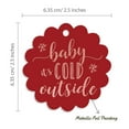 thumbnail image 6 of Inkdotpot Baby It's Cold Outside Baby Shower Bottle Tag Real Rose Gold Foil Favor Hang Tags 50 Pack, 6 of 7