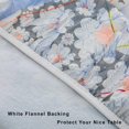 thumbnail image 4 of GFDYREE Round Vinyl Fitted Tablecloth with Flannel Backing Elastic Edge Plastic Table Cover Waterproof Table Cloth Stain-Resistant Wipeable for 45"-56" Round Table, 4 of 7