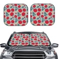 thumbnail image 2 of Balery 2 Piece Tomato Car Windshield Sun Shade|Foldable Front Windshield Shade for Car Front Window for Most Sedans SUV Truck-, 2 of 7