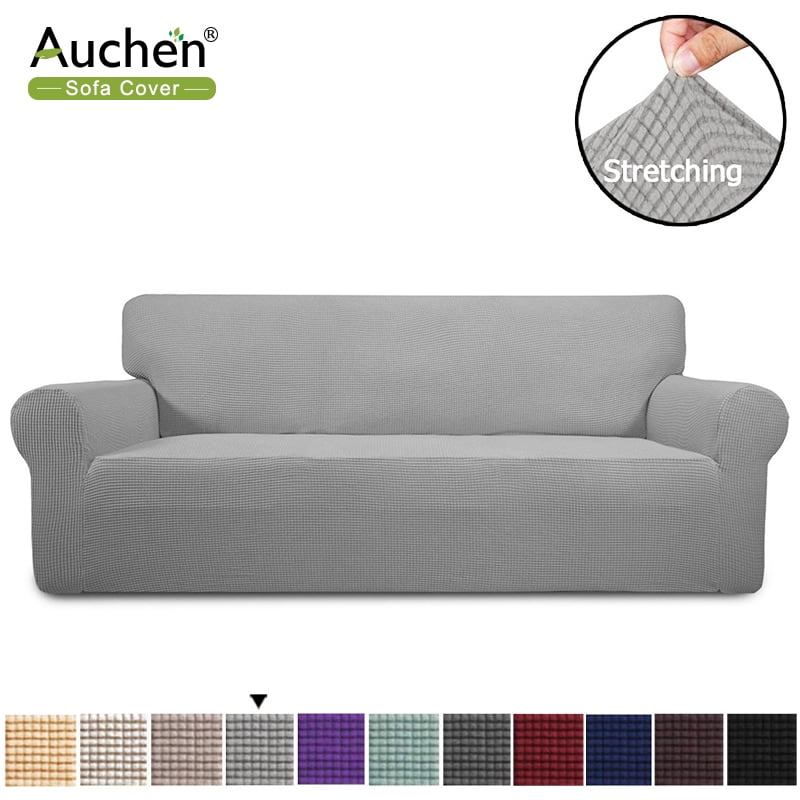 Auchen Stretch Couch Covers for 4 Cushion Couch, Extra Large Sofa Couch Slipcover Furniture