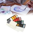 thumbnail image 3 of Travel Pocket Watercolor Kit, Fan Shape Foldable Paint Set Rotatable Design 18 Colors  For School For Home For Travelling, 3 of 8