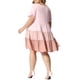 thumbnail image 4 of GRACE & GRANDEUR Vestido Midi de Chambray con Volantes y Mangas Cortas de Talla Grande 4X Rosa, 4 of 8