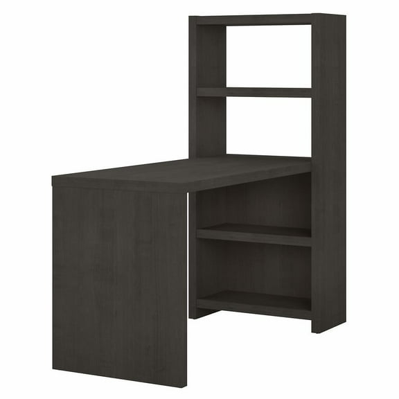 Echo 56W Bookcase Desk in Charcoal Maple - Engineered Wood