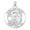 White Gold, variant on Picturesongold.Com Saint Anthony Religious Medal - 2/3 x 3/4 inch Size of Nickel, Sterling Silver