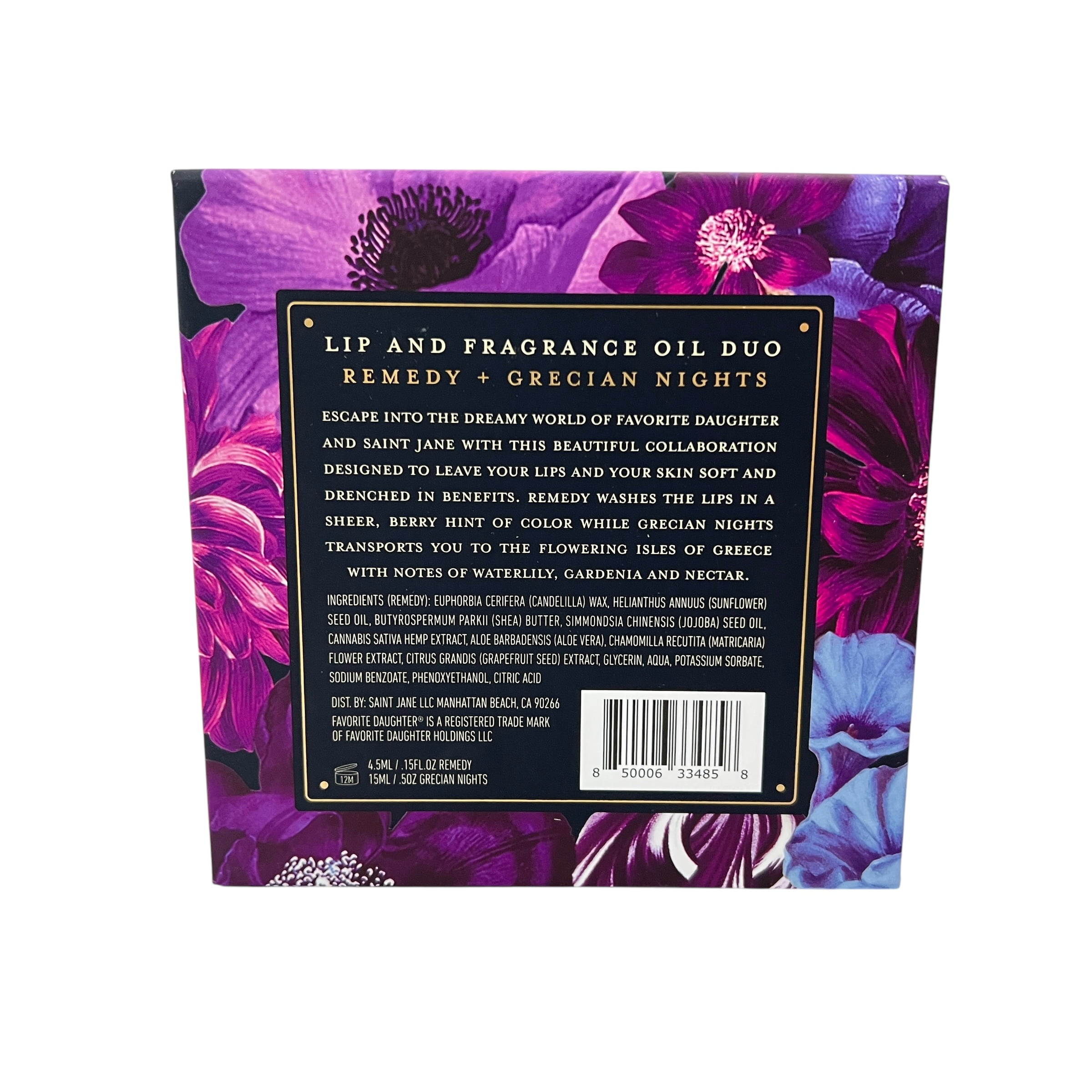 Saint Jane x Favorite Daughter Lip and Fragrance Oil Duo Remedy + Grecian Nights