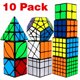 thumbnail image 1 of Speed Cube Set, Cube Bundle 2x2 3x3 4x4 5x5 Pyramid Megaminx Skew Mirror Ivy Windmill Sticker Magic Cube Collection - Puzzles Cube Toys Regalo para niños y Adultos Juego de 10, 1 of 7