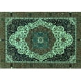 thumbnail image 1 of Ahgly Company Machine Washable Indoor Rectangle Abstract Turquoise Blue Modern Area Rugs, 2' x 4', 1 of 4