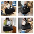 thumbnail image 4 of LACKUST Travel Luggage Handbag Gym Bag Travel Bag With Trolley Case Rainproof Bag Travel Luggage Handbag Shoe Shoulder Bag Wet And Dry Separation Gym Bag,Black, 4 of 9