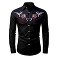 thumbnail image 3 of Hiijoy Long Sleeve Western Shirt for Boys Cowboy Comfortable Button Up Shirt, Sizes 8-9, 3 of 3