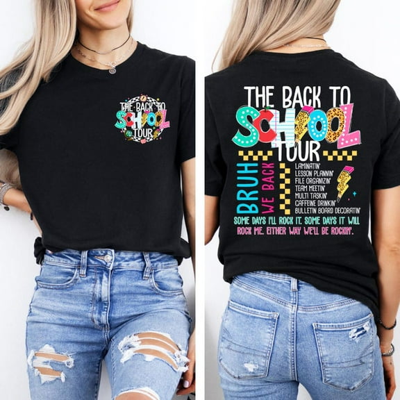 The Back To School Tour T-Shirt, Teacher Bruh We Back Shirt, Teacher Life Shirt, Retro Teacher Shirt, Gift for Teachers, School Tour Shirt