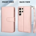 thumbnail image 2 of Galaxy S24 Ultra 5G Case, Takfox Wallet Case for Samsung Galaxy S24 Ultra, PU Leather Credit Card Holder Case [9 Card Slots] Folio Flip Detachable Magnetic Cover Kickstand & Carrying Strap,Rose Gold, 2 of 7