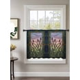 thumbnail image 2 of Sheer Curtains 54 Inch Length, Stained Glass Semi Sheer Curtains Light Filtering Window Treatment, Vintage Abstract Botanical Plant Privacy Voile Drapes for Living Room Bedroom 52x54 Inch, 2 of 7