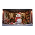 thumbnail image 2 of Hxlamzoo 2025 Christmas Garage Door Cover, 7×8 FT, Large Weather-Resistant Holiday Banner with Adhesive Strips & Grommets for Outdoor Home Front Door Xmas Décor, 2 of 7