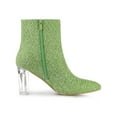 thumbnail image 3 of Unique Bargains Women's Clear Block Heel Glitter Ankle Boots Green (Size 9), 3 of 7