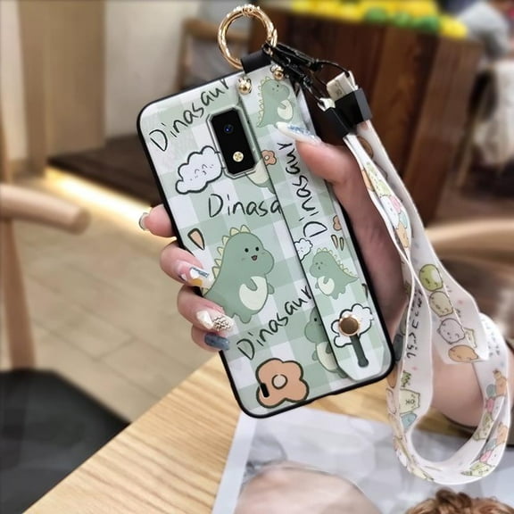 ABL-Phone Case For BLU View4, Kickstand Cute Soft case Wristband Fashion Design Anti-knock Durable Phone Holder Waterproof Lanyard Cartoon Dirt-resistant Shockproof Back Cover Anti-dust