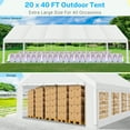 thumbnail image 6 of HOTEEL 20x40ft Heavy Duty Canopy Tent, Easy Up Commercial Outdoor Canopy Wedding Party Tent, Waterproof Outdoor Canopy Tents for Large Events,  Wedding, Parties, White, 6 of 11