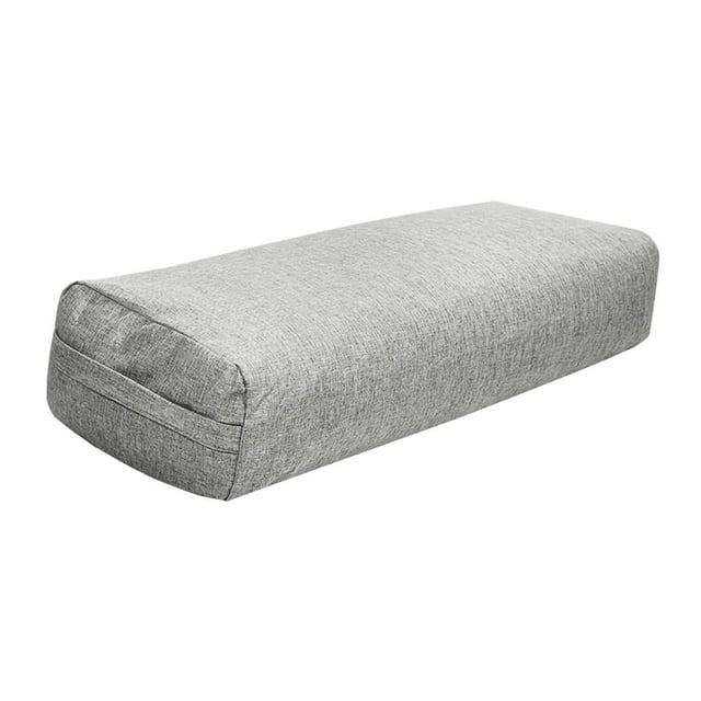 Almohada de refuerzo para yoga, almohada de yoga para apoyo, funda extraíble para mujer fácil de limpiar para mantener el equilibrio con cojín con asa Gris