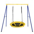 thumbnail image 1 of Costway Metal A-Frame Swing Stand , Heavy Duty Extra Swing Frame w/Ground Stakes for Backyard, 1 of 6