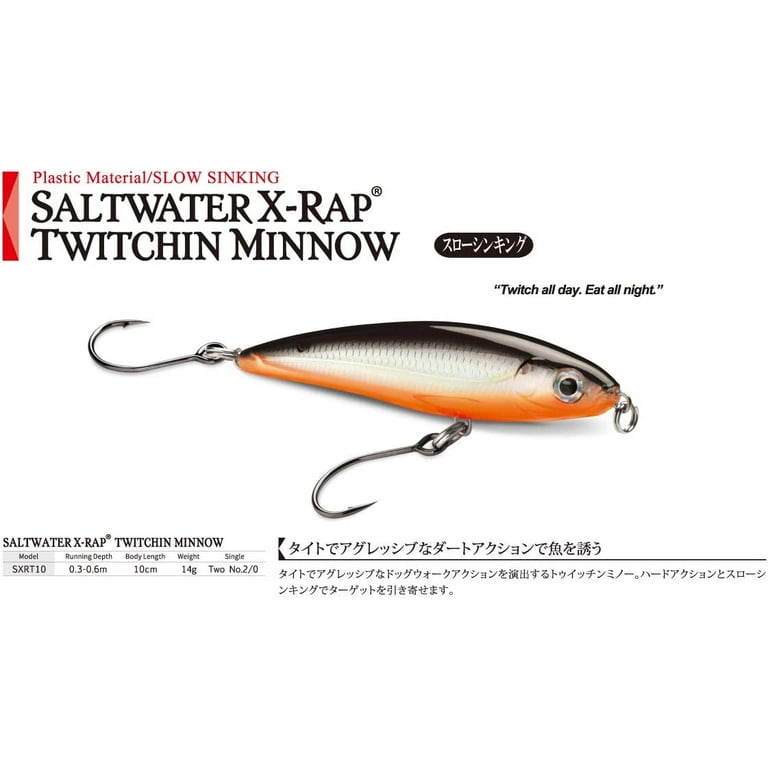Rapala SXRT10PLD X-Rap Twitchin' Minnow Fishing Lure 10 Slow Sinking 1/2 oz  4
