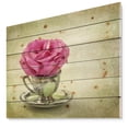 thumbnail image 1 of Design Art - Red Rose in Cup and Saucer, 1 of 5