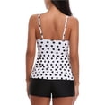 thumbnail image 4 of Trajes de baño Tankini para mujer Top Tankini con volantes en capas y pantalones cortos Trajes de baño de dos piezas Adepaton HMHZ323-17, 4 of 6