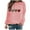 Pink, variant on Womens Valentine's Day Blouses Top Long Sleeve Shirts for Women Valentine's Day Love Printed Shirt Casual Crew Neck Pullover Tops