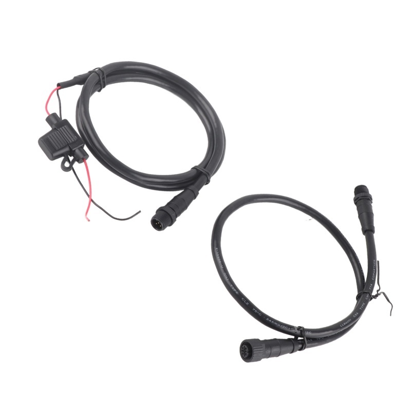 For NMEA 2000 Starter Kit 1m Marine Power Cable with Fuse Male Female Terminator T Connector for Lowrance Networks
