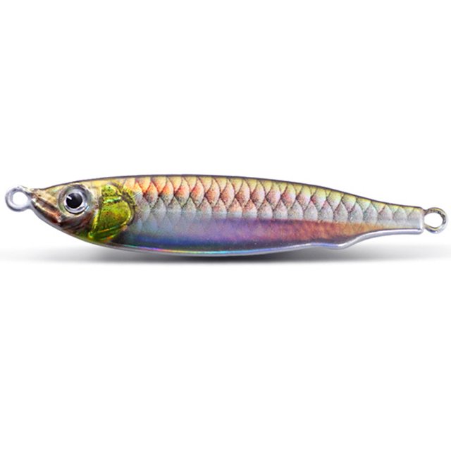 4uds. Señuelos de pescado con impresión 3D, cebos con forma de pez ligero para pesca de lubina (estilo C)