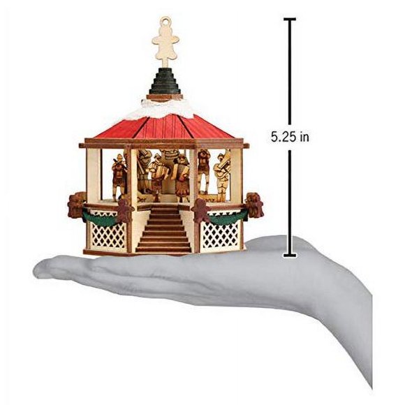 Ginger Cottages Ornaments Oompah Gazebo Wooden Ornaments for Christmas Tree