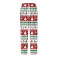 thumbnail image 5 of Wutalume Men's Drawstring Pocket Flannel Pants with Festive Print, Warm Homewear Sleep Pants for Cozy Nights and Relaxation,Green XL, 5 of 7