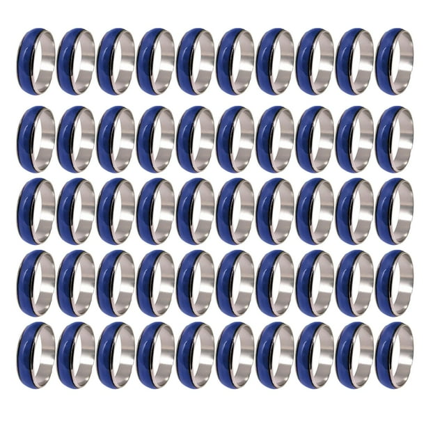 50 anillos ánimo para , anillos de sentimiento de temperatura de cambio emocional, anillos de compromiso Yuyangstore Anillo de ánimo para hombres