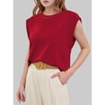thumbnail image 2 of Camiseta Sin Mangas Informal de Verano para Mujer, Color Rojo Vino, Talla XL, 2 of 5