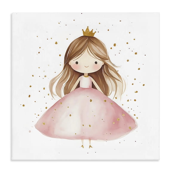 Stupell Industries Little Princess with Pink Gown Canvas Wall Art, design by Creative Studio