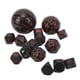 thumbnail image 1 of Juego de 15 dados poliédricos acrílicos D3 a D100 para juegos de mesa, juegos de rol, suministros para fiestas, palabras en negro y rojo., 1 of 14