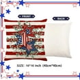 thumbnail image 4 of Patriotic Pillow Covers 4th of July Throw Pillow Covers 16x16 Set of 4 Independence Day American Star USA Flag Freedom Outdoor Decorative Pillow Case Memorial Day Home Sofa Porch Decor, 4 of 6