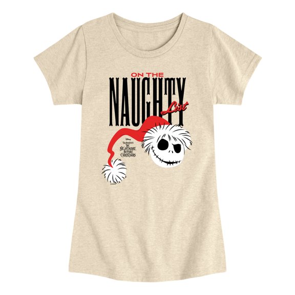Nightmare Before Christmas - Naughty List Jack - Youth Girls Fitted Short Sleeve T-Shirt