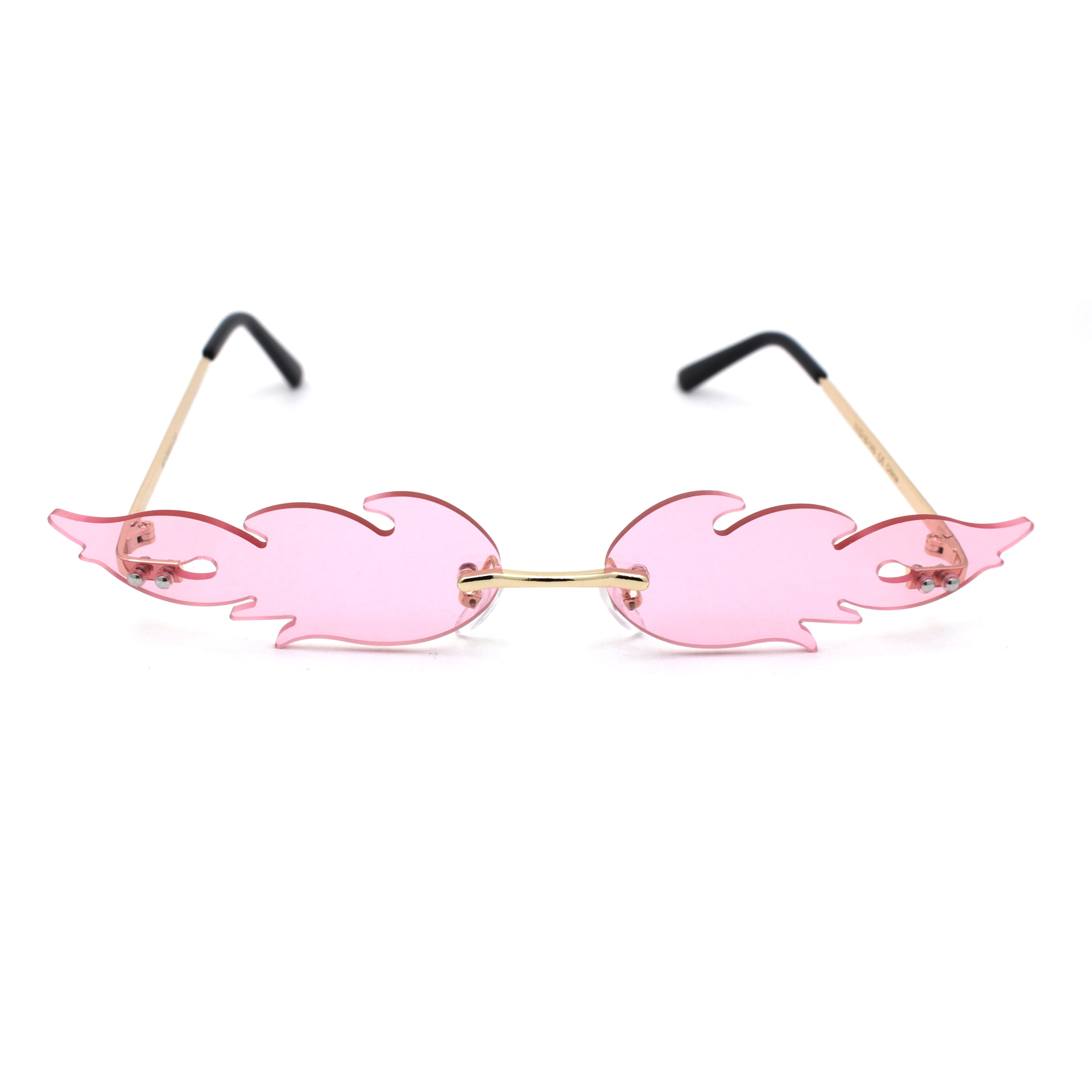 Calanovella Funky Sun Glasses Butterfly Cat Eye Fancy Cool Flame - Pink