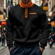 thumbnail image 1 of pstuiky camisetas de manga larga para hombre, Blusa informal de manga larga con cuello alto y cremallera con bloques de color para hombre camisetas de hombre l, 1 of 9