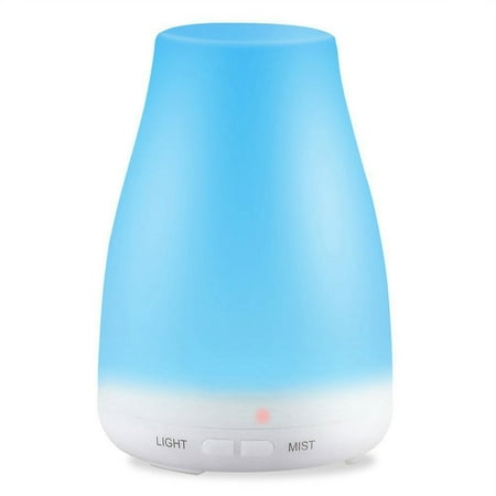 Aromatherapy Essential Oil Diffuser - 7 Color LED Lights Changing, Waterless Auto Shut-off, Portable, Adjustable Mist, Cool Mist Ultrasonic Humidifier, for Office Home Bedroom Study Yoga Spa