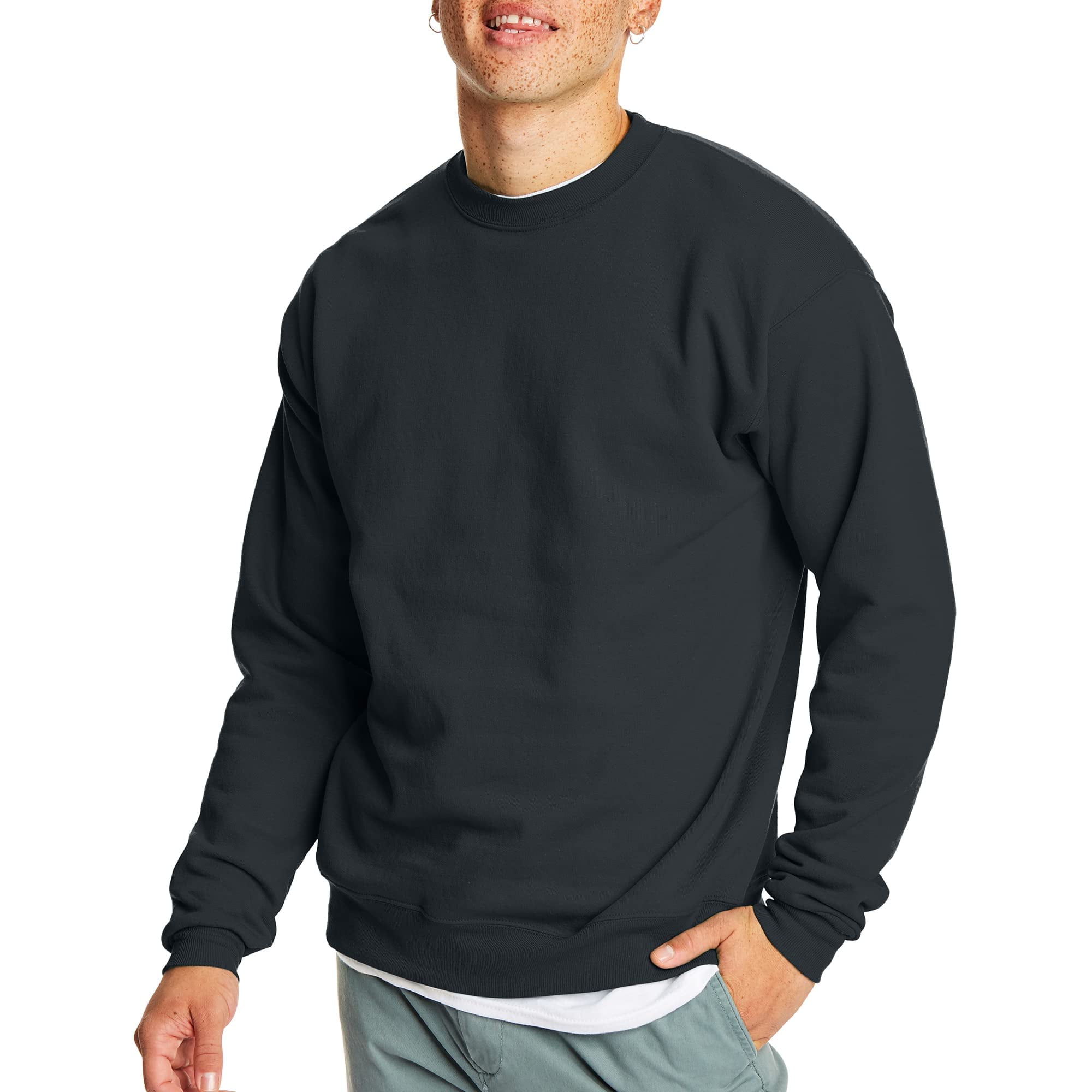 Hanes Men's ComfortBlend Sweatshirt, Black, Small Pack of 2 - Walmart.com
