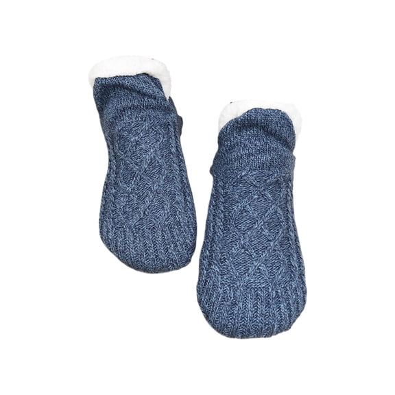 No Show Socks WomensBlueFleece-lined Non-slip Grip SocksRunning Socks1‑Pair