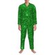 thumbnail image 3 of Balery Green Glitter Pijama para Hombre de Dos Piezas con Manga Larga, Conjunto de Dormir y Descanso Suave con Bolsillos-XX-Large, 3 of 7