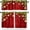 Xmas-6, variant on Red Christmas Snowflakes Curtain Set, Merry Xmas Holiday Window Valances and Tier Set for Living Room Kitchen Home Décor 54''x18'' & 27''x24''x2, 3 Panels