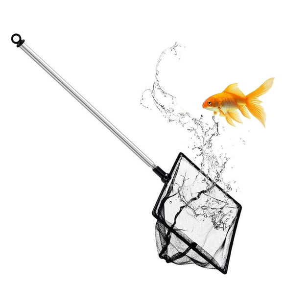 Grepol-V Aquarium Filet de Poisson, 6 Pouces Réservoir de Poissons à Maille Fine avec 9-24 Pouces Extensible Long Manche