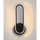 thumbnail image 1 of Aplique de pared Lámpara de pared LED creativa para mesita de noche, interior, hotel, pasillo, pasillo, escalera, sala de estar, fondo, luz de pared, negro, 12w, luz blanca cálida, 1 of 5